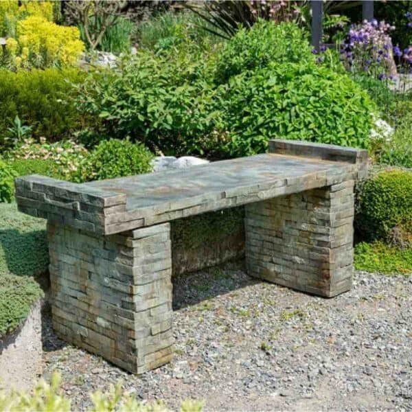 Stacked Stone Large Bench